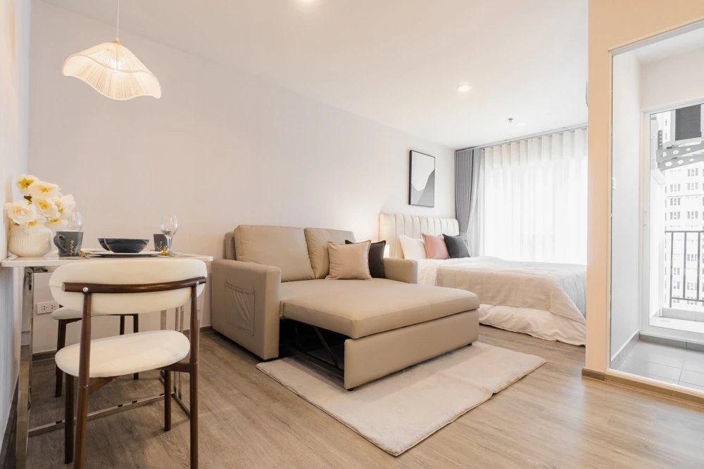 Condo for rent, Regent Bangna, beautifully decorated room, well-built-in, convenient, complete in one place. You will regret it if you miss it.