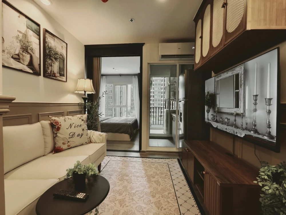 Condo for rent, Regent Home Bangna, Building D, 7th floor, pool view, fully furnished, ready to move in. Don't miss out!