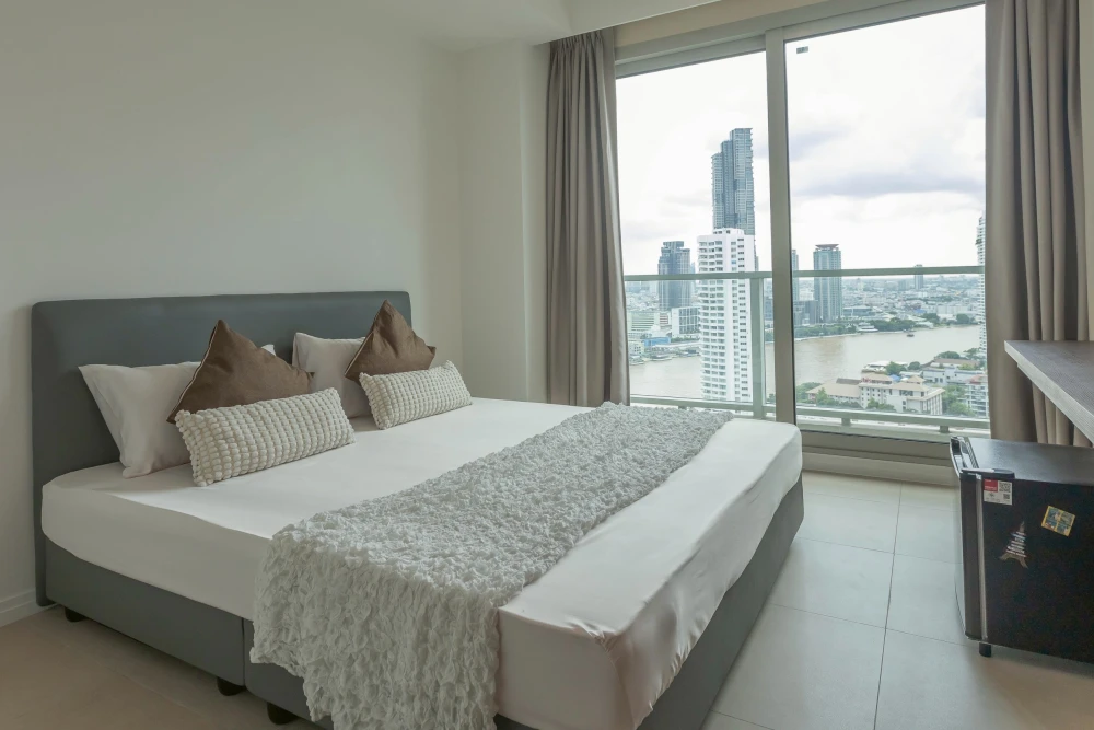 For rent!! Condo Condo The River, 28th floor, elegantly decorated room, good price, ready to move in, hurry and reserve now!!
