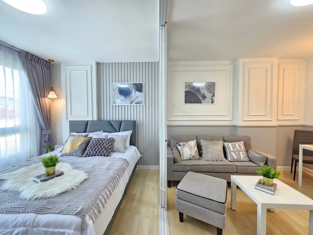 Condo for rent at D Condo Ramkhamhaeng 64, 29 sq m., fully furnished, ready to move in. Don't miss out!