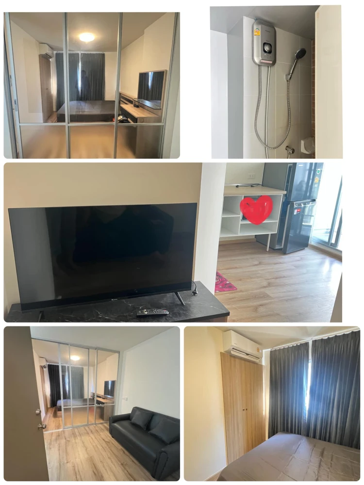 Condo for rent, Lumpini Township Rangsit, Khlong 1, well-partitioned room, very good price, hurry and reserve before you miss out.