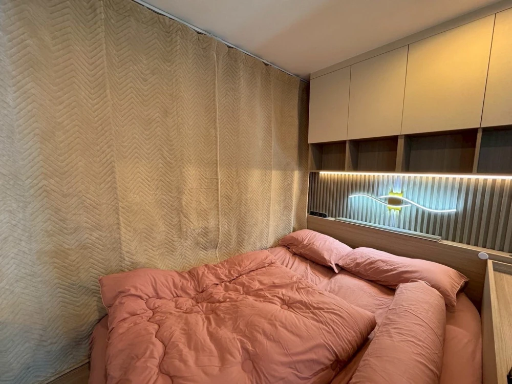 Condo for rent, Lumpini Ville Lat Phrao - Chok Chai 4, nice room, fully furnished, city view outside, good price, easy on the pocket, book now, hurry