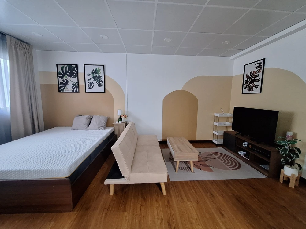 Condo for rent, Lumpini Center, Lat Phrao 111, studio room, 8th floor, fully furnished, ready to move in. Don't miss out!