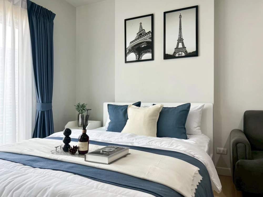 For rent!! Condo Metro Sky Wutthakat 19th floor, beautiful room, convenient to travel, bring your bags and move in!!