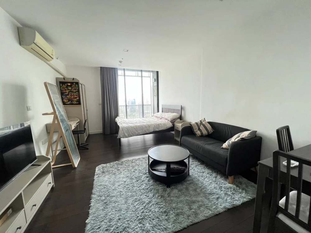 For rent!! Condo A Space ID Asoke-Ratchada, 25th floor, full facilities, ready to move in, hurry up and book now!!
