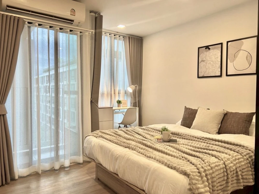 For rent!! Condo Atmoz Ratchada-Huai Khwang, 5th floor, Building C, beautiful room, ready to move in, good price, hurry to book now!!