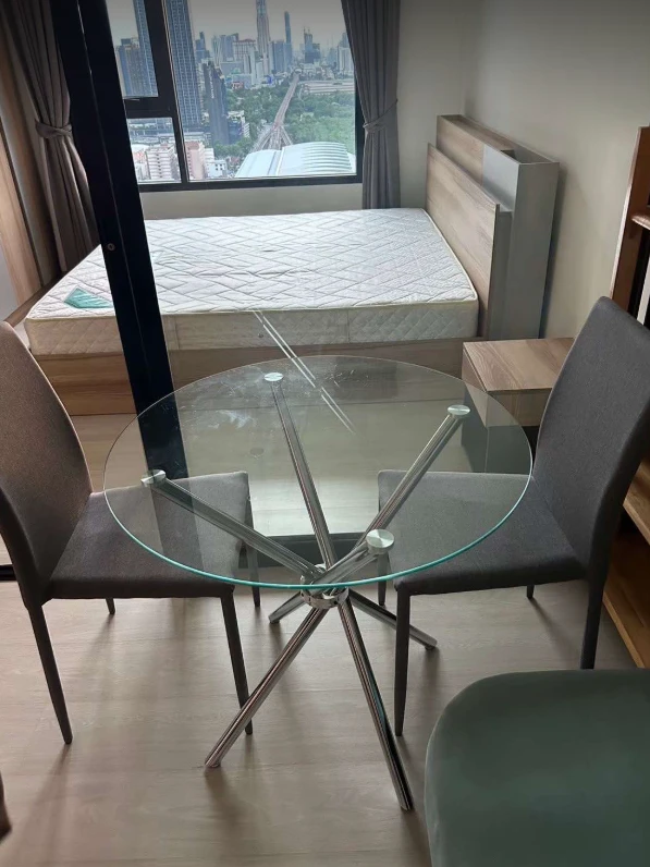 For rent!! Condo Life Asoke, 32nd floor, beautiful room, convenient to travel, bring your bags and move in!!