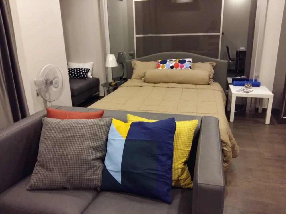For rent!! Condo Ideo Q Siam-Ratchathewi, 15th floor, beautiful room, Baiyoke view, ready to move in, full facilities, hurry up and book!!