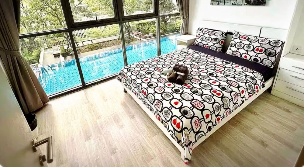 For rent!! Condo Ideo Mobi Sukhumvit 5th floor, Building B, Pool Front view, fully furnished, ready to move in, hurry up and book now!!