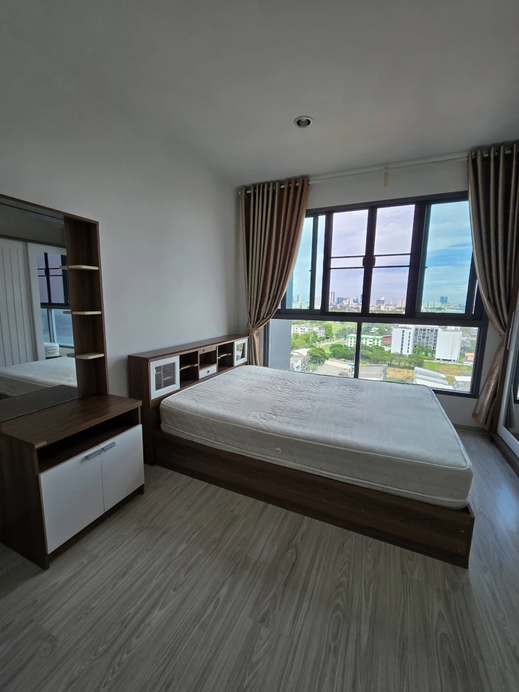Condo for rent: Ideo Mobi Sukhumvit Eastgate, studio room, 14th floor, high floor with great view, fully furnished. Book now!