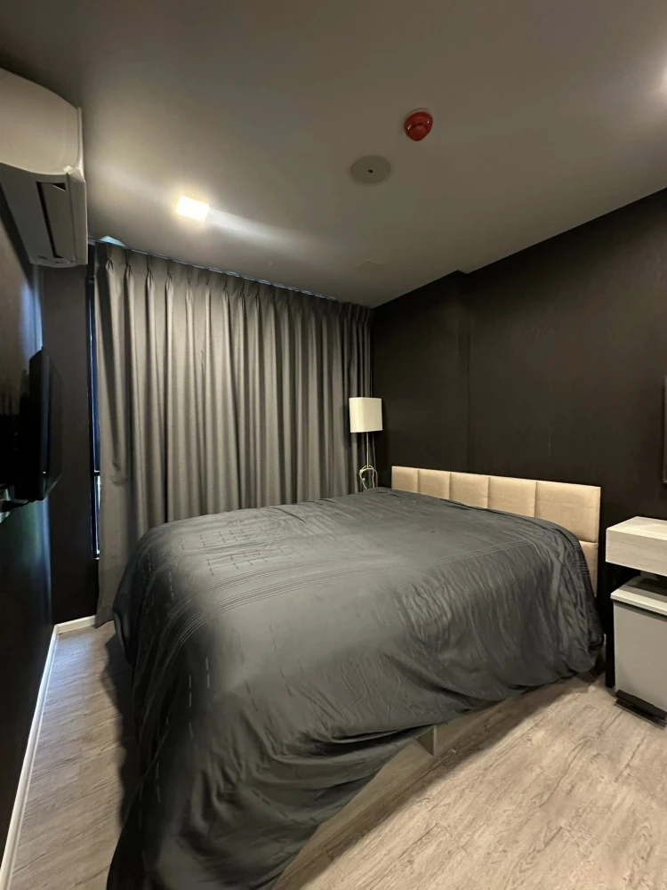 For rent: Condo Kave Ava Rangsit, garden view room, must be decorated in cool gray-black tones, comes with complete facilities, don't miss out, hurry