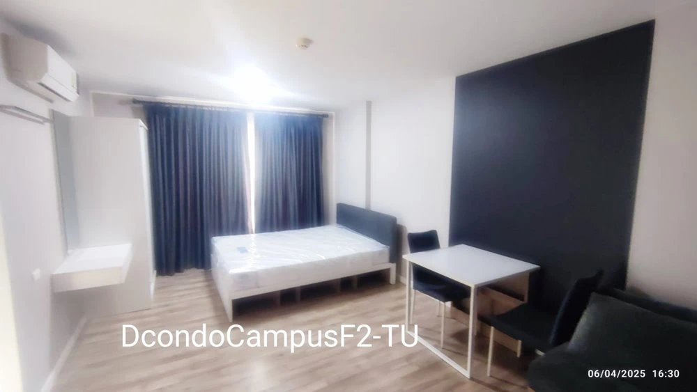 For rent!! D Condo Campus Rangsit Phase 2, 6th floor, Building A, very beautiful room, fully furnished, ready to move in, don't miss it!!
