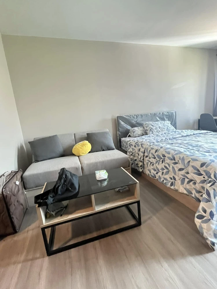 For rent: D Condo Hideaway Rangsit Phase 4, 6th floor, fully furnished room, nice to live in, book now, don't miss out.