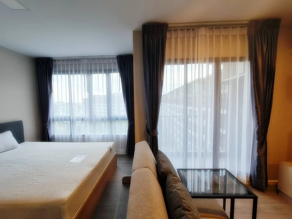 For rent!! D Condo Hideaway Rangsit Phase 4, 7th floor, Building A, swimming pool view, bring your bags and move in immediately, don't miss out!!