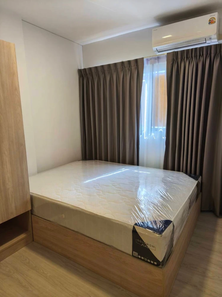 For rent: Plum Condo Chaengwattana Don Mueang, 3rd floor, Building B, clear view, no buildings blocking, cool breeze, furnished room, ready to move in