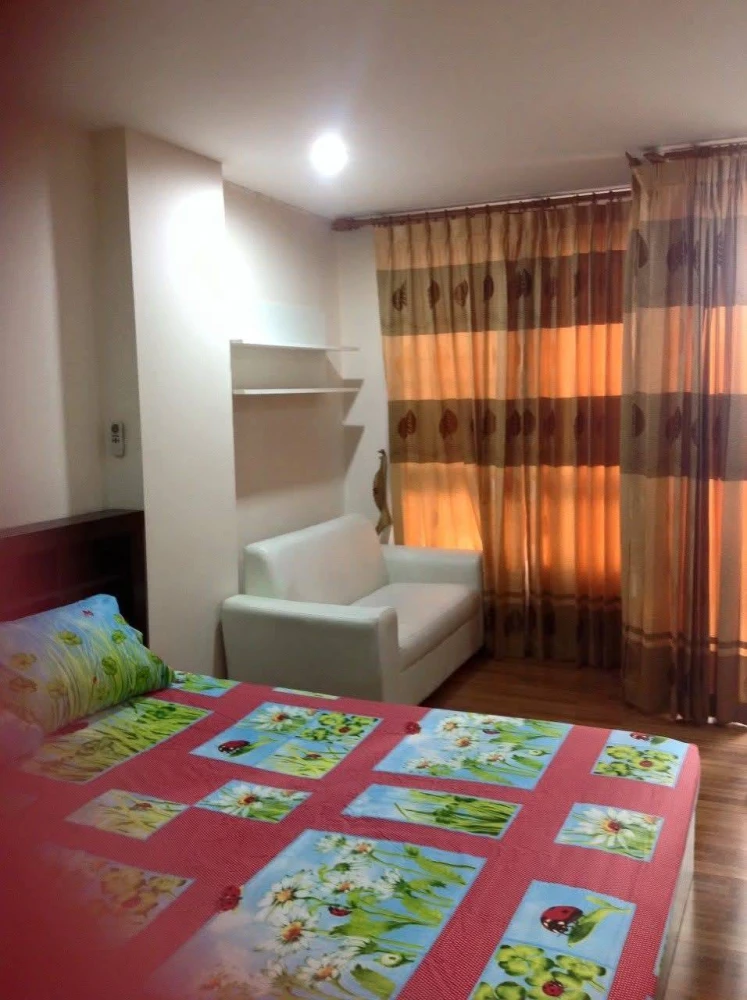 PG Rama 9 Condominium for rent, 2nd floor, fully furnished, ready to move in, peaceful atmosphere, perfect for living. Don't miss out!