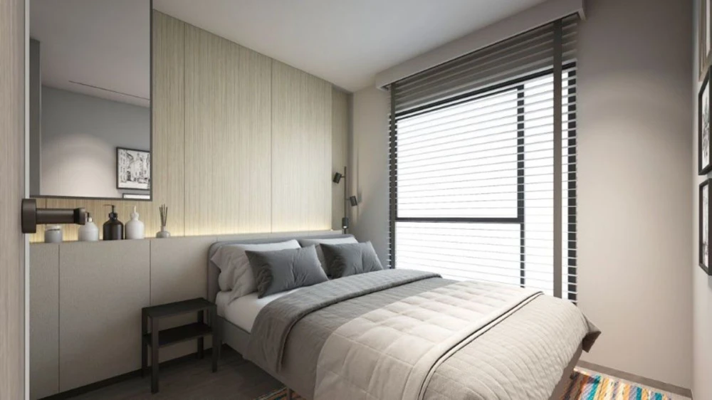 For rent: Rich Point at BTS Wutthakat, 3rd floor, corner room, fully furnished, nice to live in, book now, don't wait.