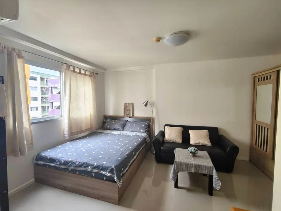 For rent: Lumpini Condo Town, Chonburi - Sukhumvit, Building B4, 6th floor, good location, garden view, not hot afternoon sun, complete electrical app