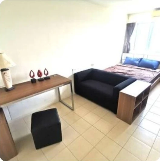 For rent: Lumpini Condo Town Ramintra - Nawamin, Building D, 18th floor, city view, airy and comfortable, fully furnished, convenient, clean, don't mi