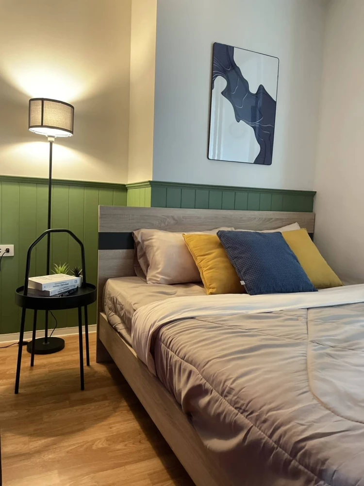 For rent: Lumpini Ville Nakhon In-Riverview, decorated in a soothing green tone, fully furnished. Interested? Reserve now!
