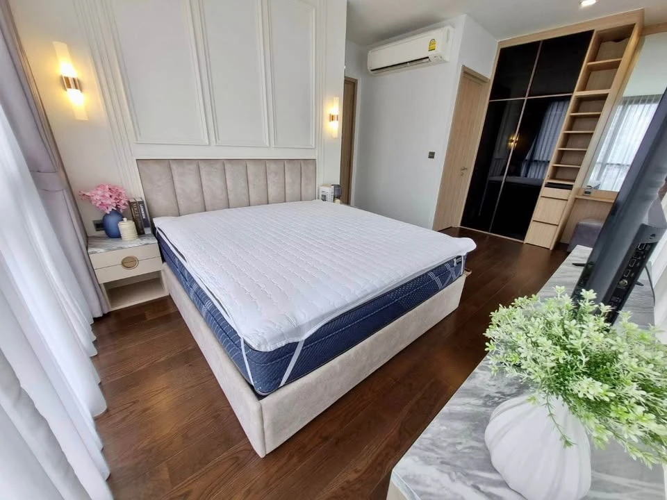 For rent, The Line Ratchawithi, a luxuriously decorated room, well-built-in furniture, high floor, spacious and comfortable, just bring your bags+++