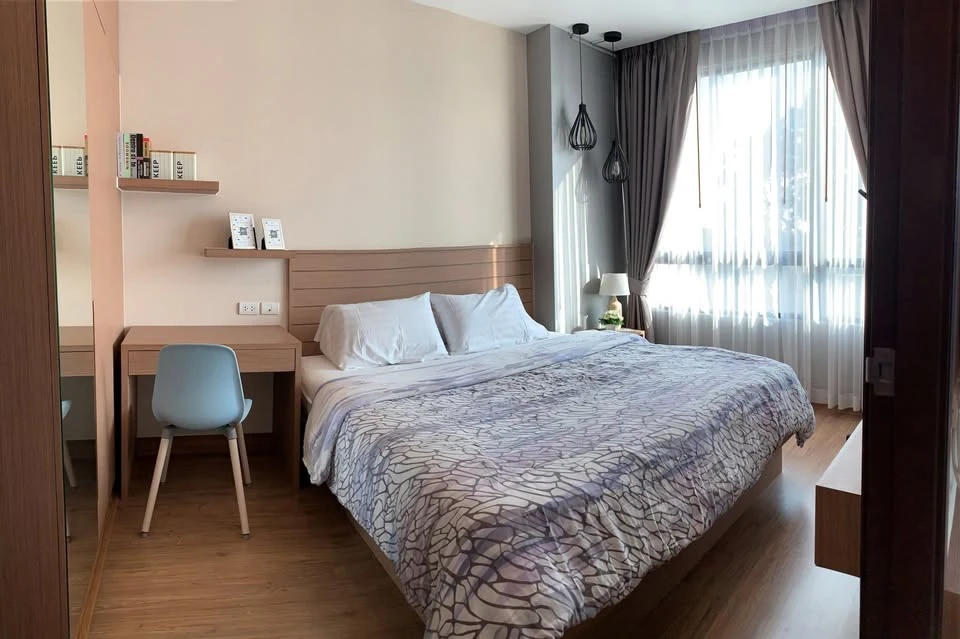 For rent: The Sky Condo Sriracha, 6th floor, swimming pool view, nice atmosphere, nice to live in, fully equipped with facilities, ready to move in