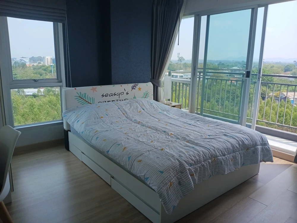 For rent: Natureza Art Pattaya North, Building D, 8th floor. 2 bedrooms, 2 bathrooms. Spacious and fully furnished. Book now!
