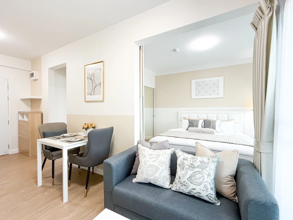 For rent: A Space Play Ratchada - Sutthisan, fully furnished 1-bedroom, 1-bathroom unit. Book now!