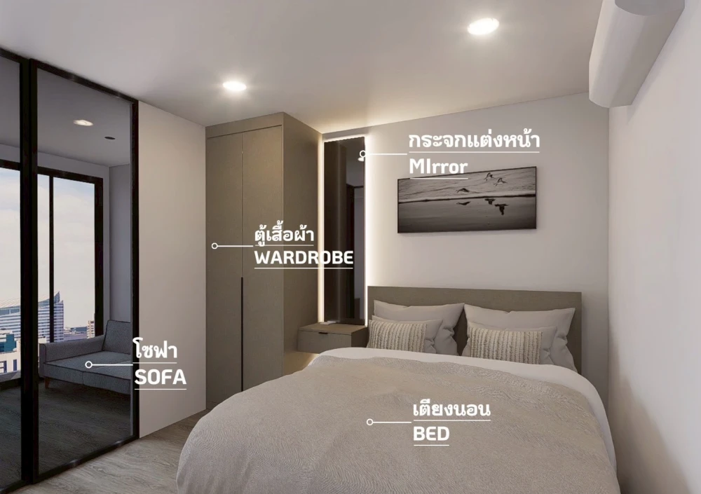 For rent, Aspire Sukhumvit - Rama 4, river view.