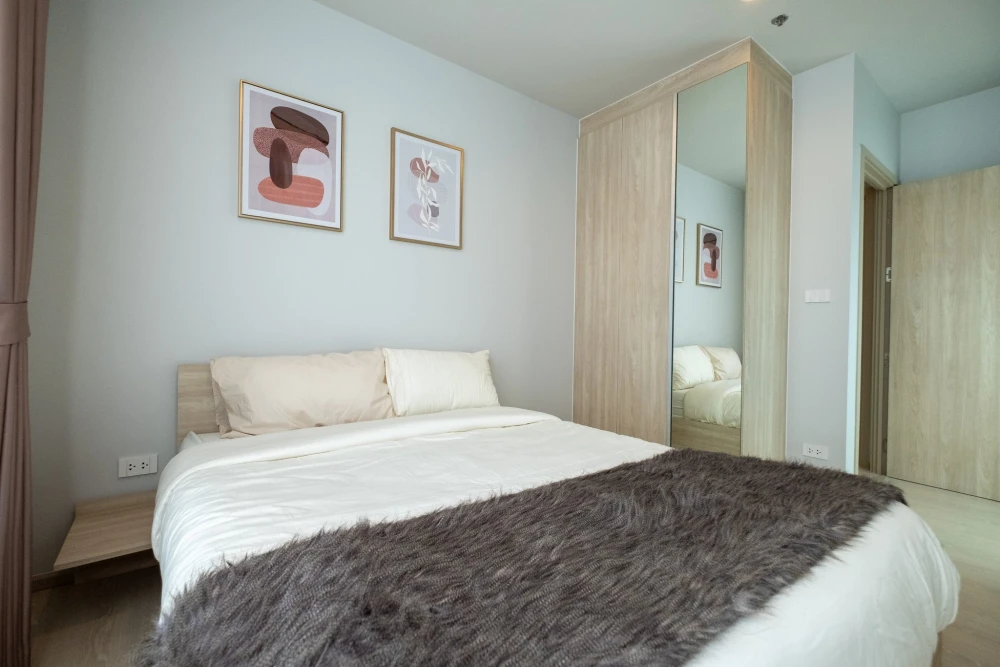 For rent!! Noble New Mega Plus Bangna, 28th floor, corner room, spacious room, fully furnished, hurry to book now, urgent!!