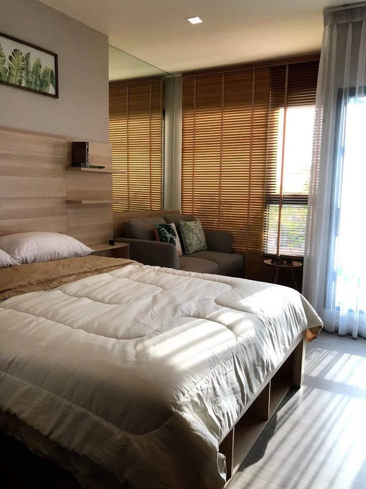 For rent: Life Sukhumvit 62, studio room, fully furnished, built-in, complete with all functions, lush garden view, hurry and reserve now!