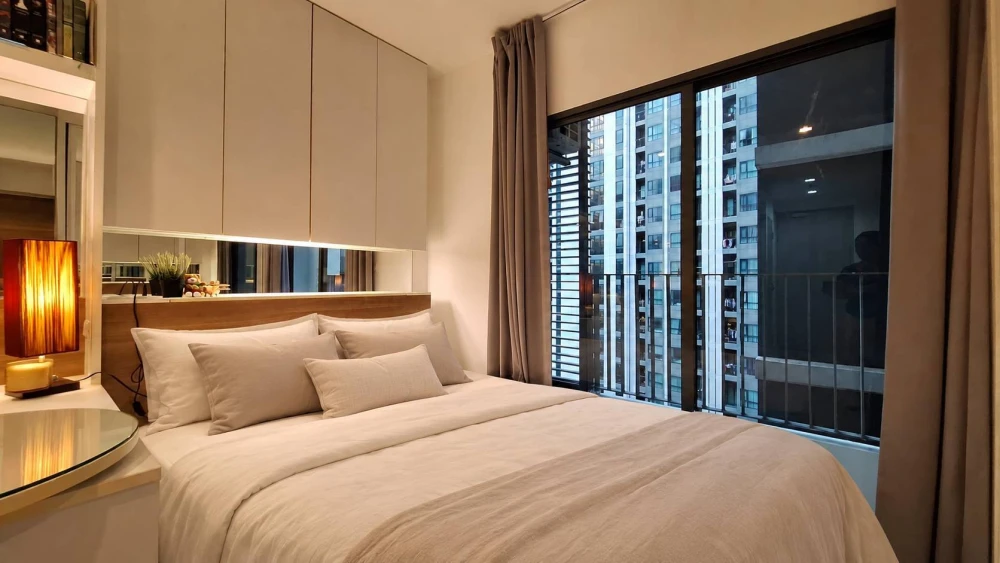 For rent: Ideo Mobi Rama 9, ready to move in, fully furnished + complete electrical appliances. Reserve now!
