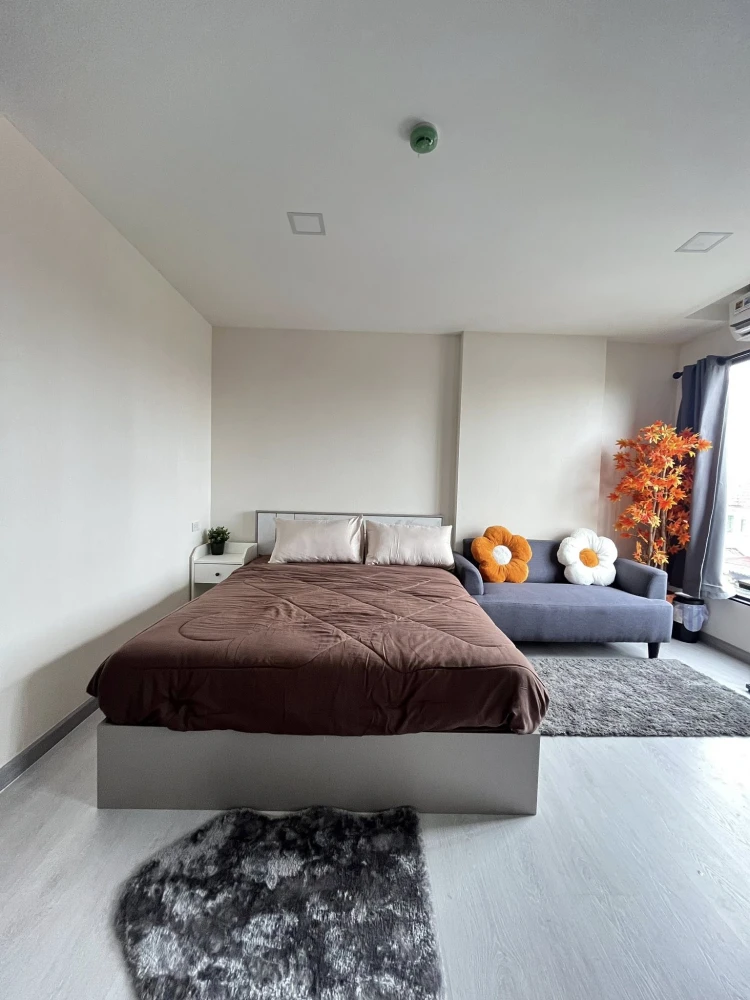 For rent: A Land Condo Sai Noi-Westgat, beautifully decorated room, simple, luxurious, expensive-looking, built-in marble-patterned walls, book now.