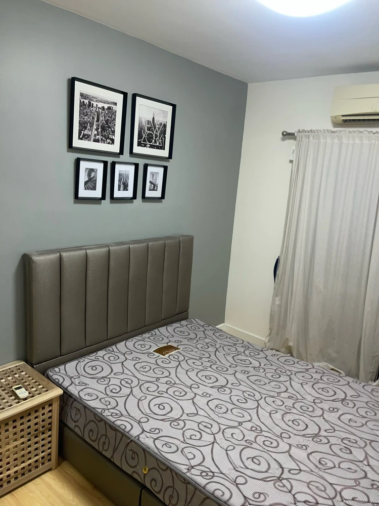 For rent: A Space Asoke-Ratchada, Building E, 4th floor, garden side room, fully functional decoration, don't miss it.