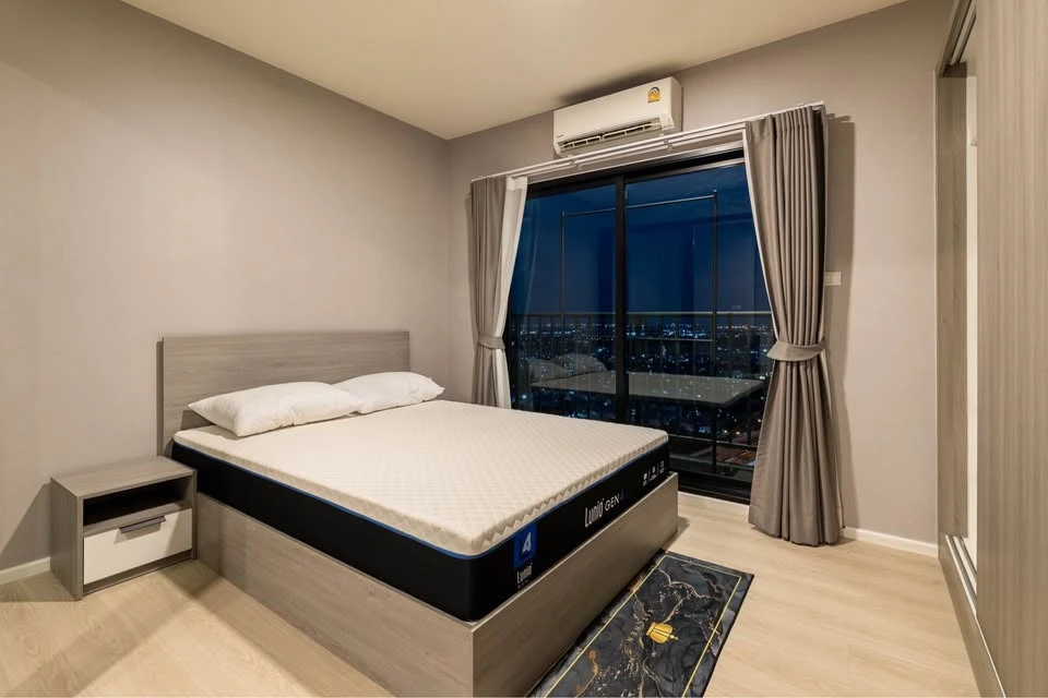 For rent: A Space Mega, Building A, great view, next to Mega Bangna and Ikea, high floor, great atmosphere, if you don't book, you'll really miss out.