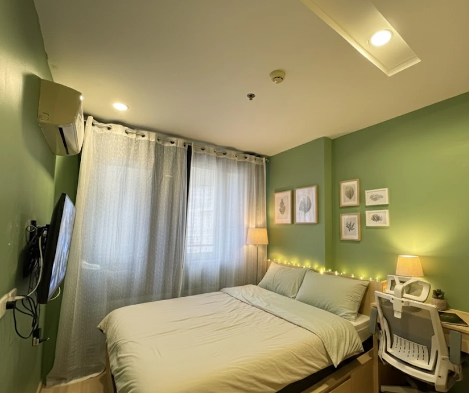 For rent: Artemis Sukhumvit 77, high floor, open view, no buildings blocking the way, room not on the road, no traffic noise, quiet, reserve now.