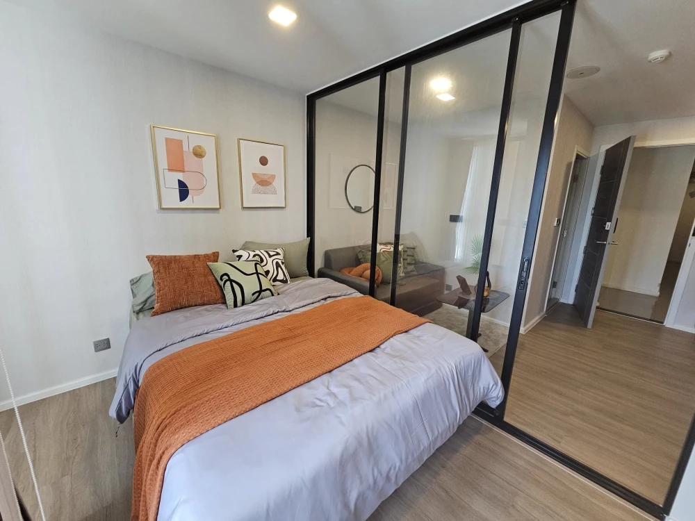 For rent: Atmoz Ratchada-Huai Khwang, Studio room, Building C, 7th floor, beautifully decorated, fully furnished, ready to move in.