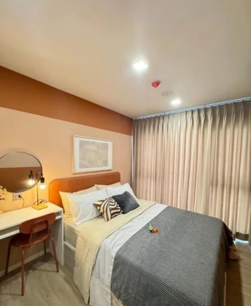 For rent: Atmoz Flow Minburi, 8th floor, corner room, beautiful view, fully furnished, ready to move in, reserve now, hurry!