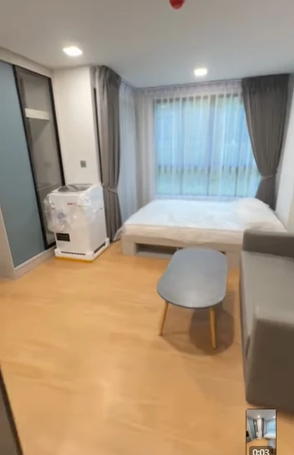 For rent Atmoz Kanaal Rangsit, 2nd floor, view inside, fully furnished room, book now, don't miss out.