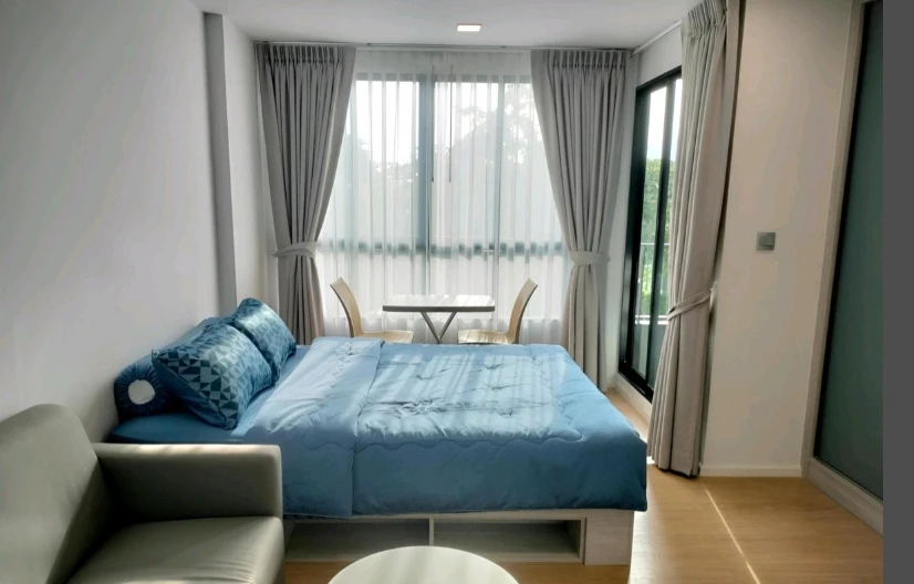 For rent: Atmoz Kanaal Rangsit, 2nd floor, fully furnished room, very comfortable. Book now! Don't miss out! Hurry!