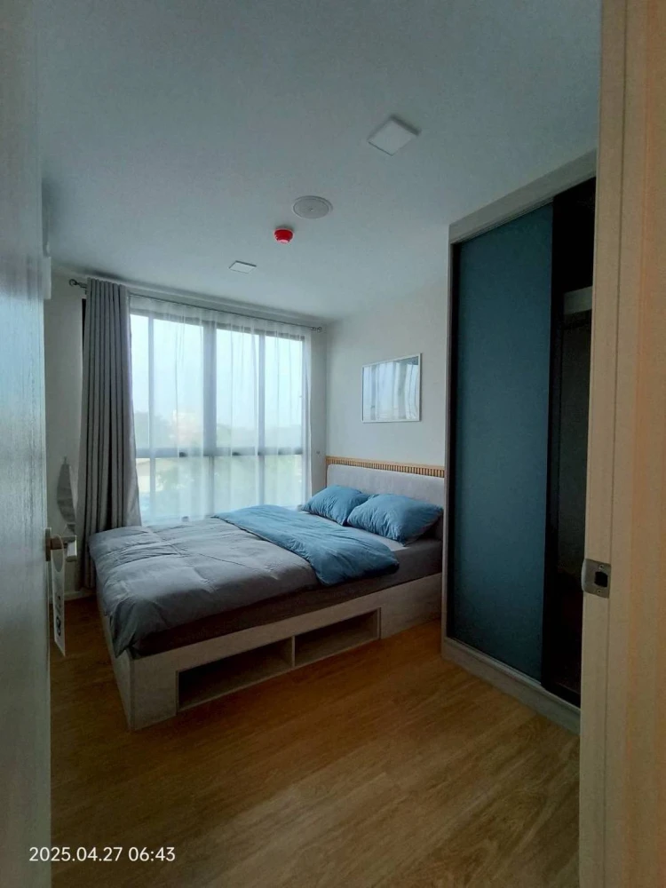 For rent: Atmoz Kanaal Rangsit, Building B, 4th floor, with built-in furniture and complete electrical appliances. Must reserve.