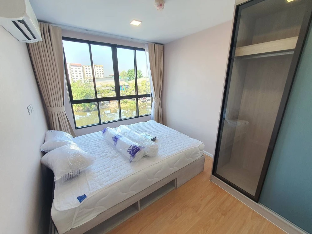 For rent: Atmoz Kanaal Rangsit, riverside view, canal view, complete with electrical appliances, just bring your own luggage and move in.