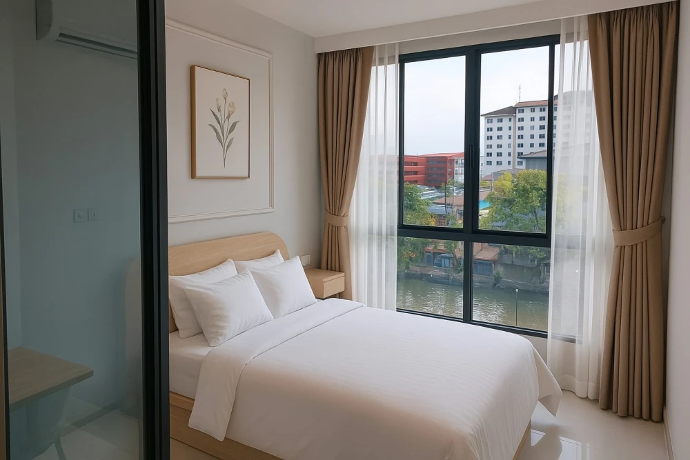 For rent Atmoz Kanaal Rangsit, ready to move in, convenient, complete here, hurry up and reserve now, don't miss out.