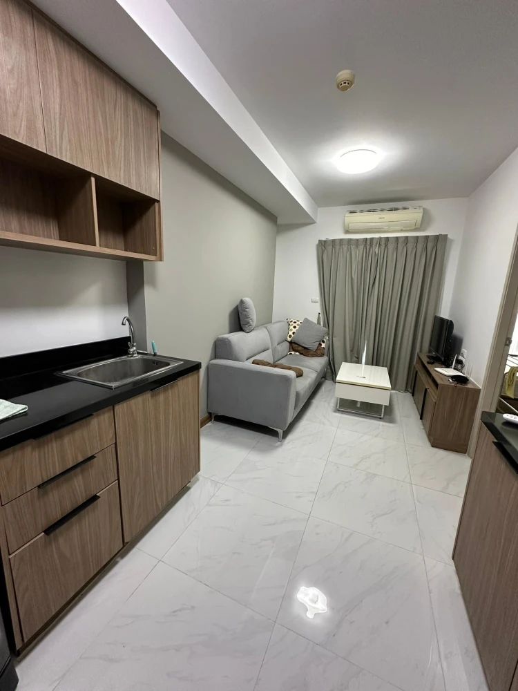 Chapter One The Campus Kaset for rent, living room and bedroom divided, 3rd floor, just bring your bags and move in.