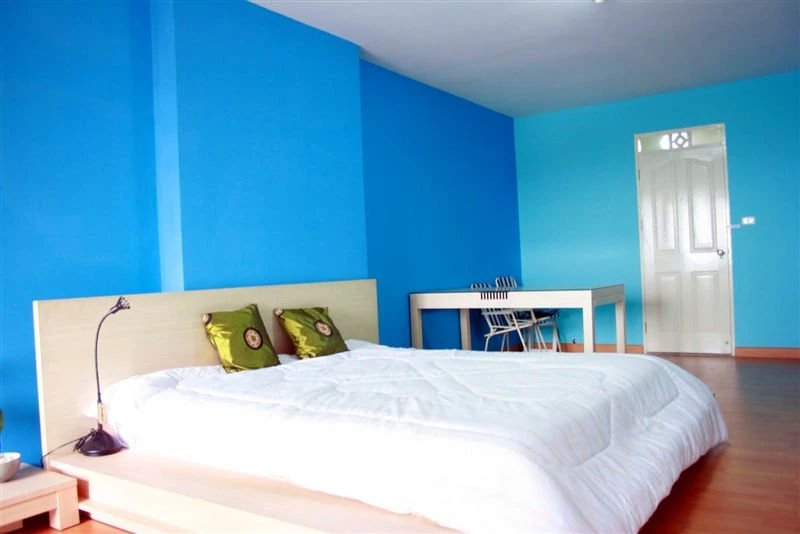 For rent: City Home Sukhumvit 101, 15th floor, open view, beautiful, open, facing Bangna, blue tone room, must book like this.