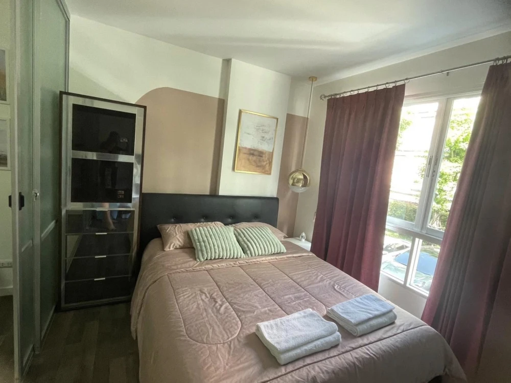For rent D Condo Sukhumvit 109, ready to move in, full facilities, book now, don't wait.