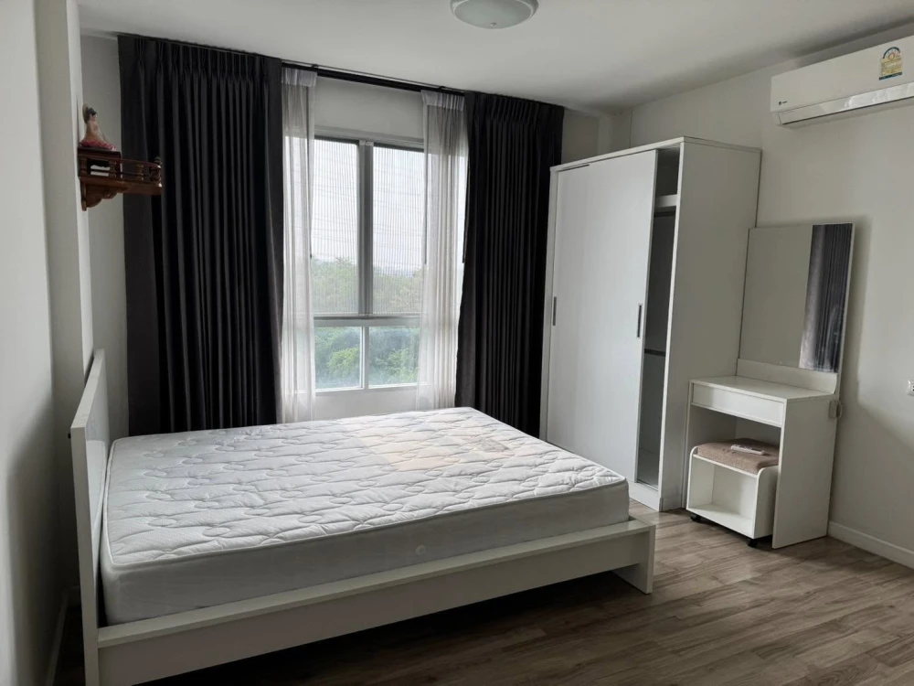 For rent dcondo Campus Resort Rangsit 2, 6th floor, garden view, fully furnished room, ready to move in, book now, urgently.