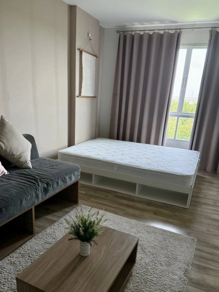For rent: dcondo Campus Resort Rangsit 2, 6th floor, fully furnished room, nice to live in, book now, don't miss out.