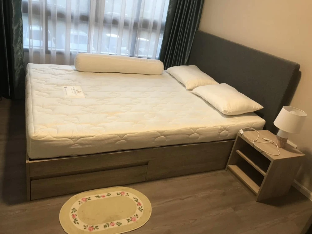 For rent: dcondo Hideaway Rangsit, 2nd floor, corner room, outside view, fully furnished, nice to live in, book now.