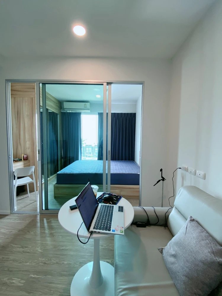 Happy Condo DonMueang the Terminal for rent, a room with partitions, perfectly divided into spaces, comes with a great price, reserve now, don't miss